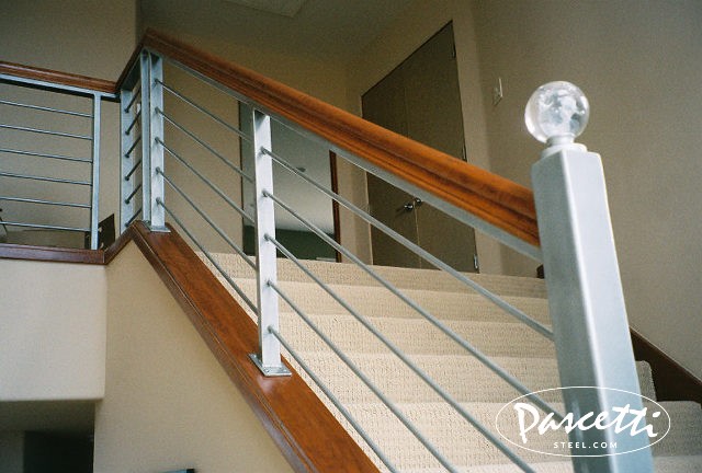 sleek custom stair railings