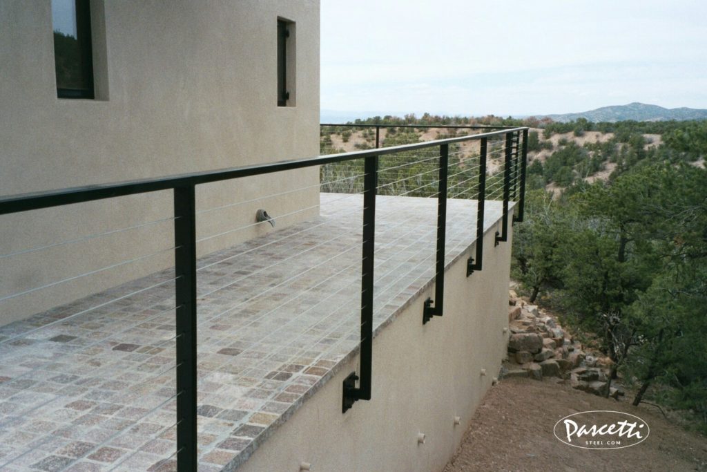 sleek exterior residential cable railing systems