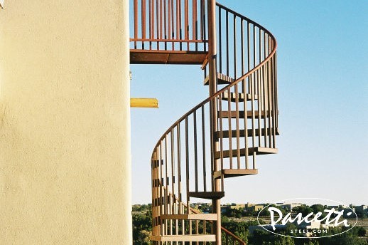 red spiral stair