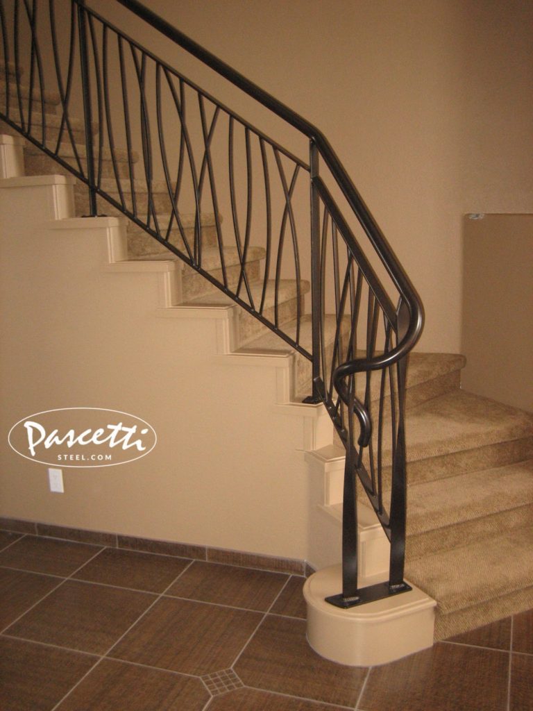 custom residential steel stair railings fabrication