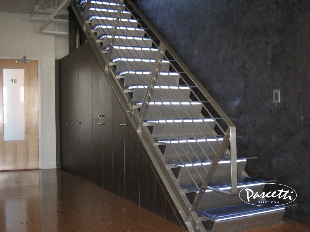 commercial stainless steel stair and handrail system