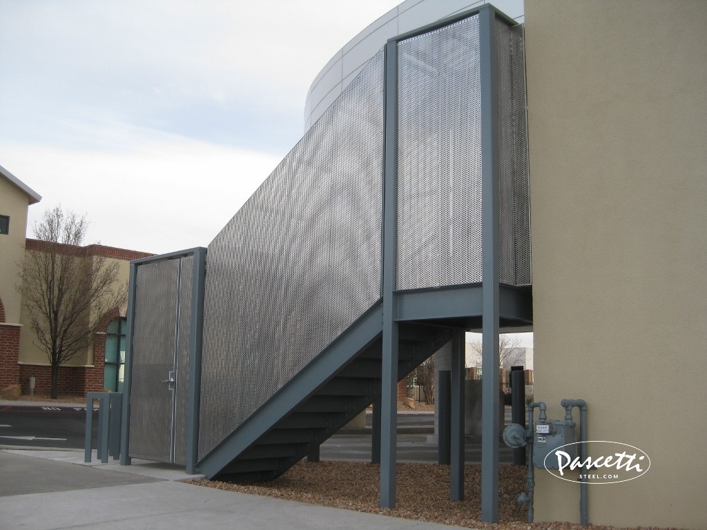 commercial perforated aluminum panels enclosed secure