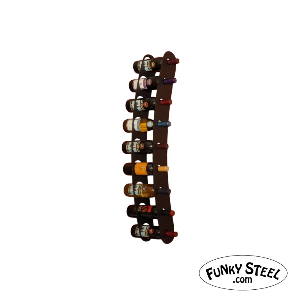 funky steel wall mounted wine racks