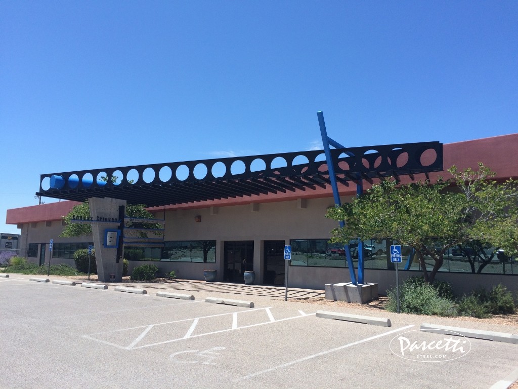 large shade structure geometric