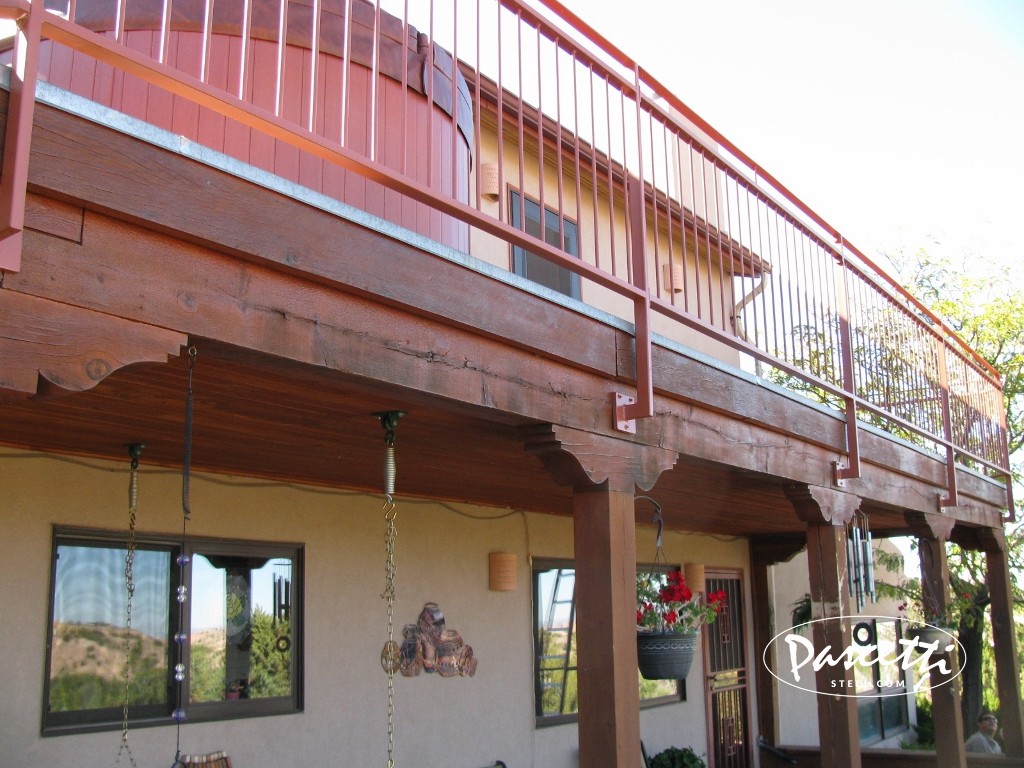 custom steel residential deck railing system