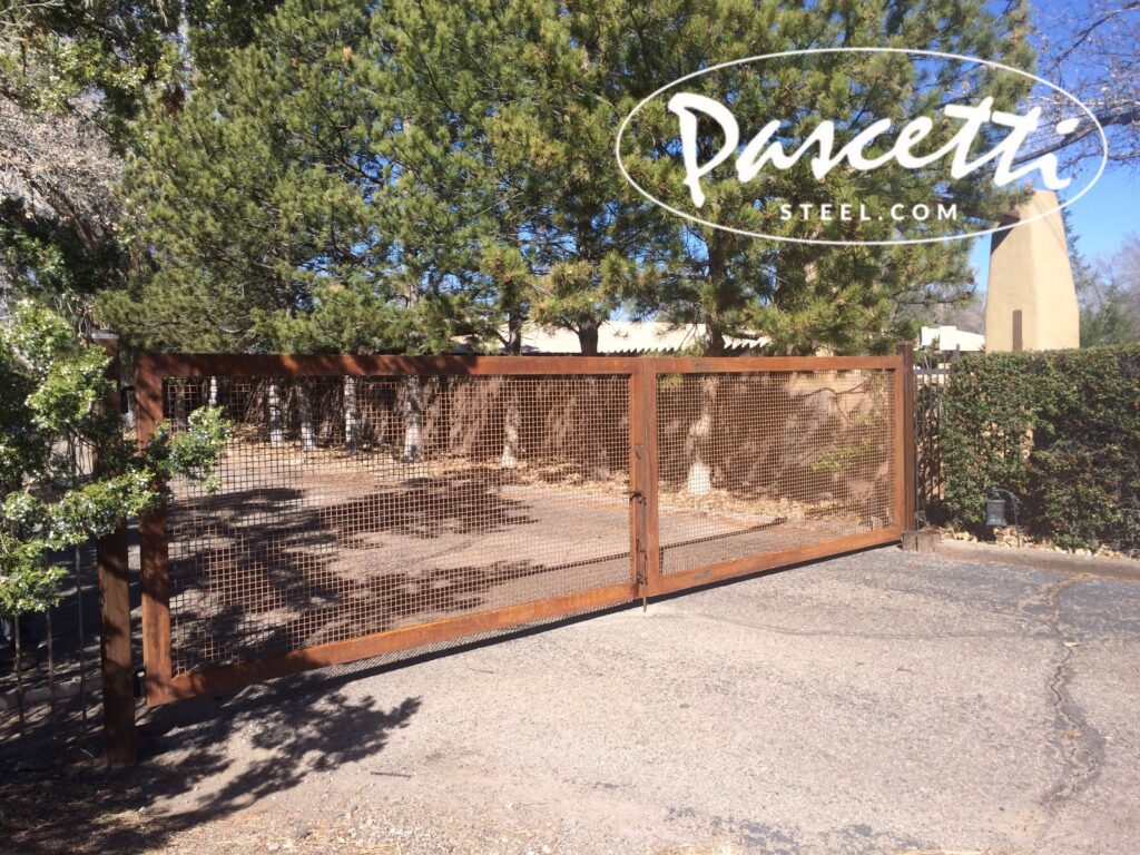 Driveway Gate with Mesh